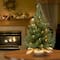 24" Pre-Lit Majestic Fir Tree In Gold Cloth Bag, Clear Lights